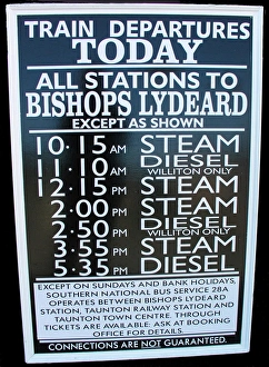 WSR train timetable