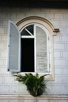 Taiwan Prints: Window at Mackay Hospital, Danshui, Taipei County, Taiwan